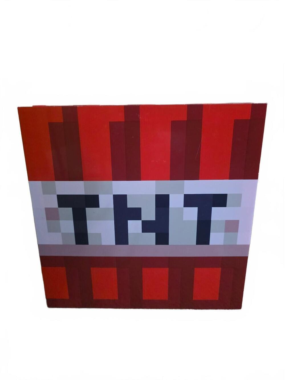 Minecraft TNT Block Mini Fridge Cooler Light Up Red Glow Gaming Room Decor